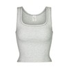 Danysu Women Cotton Rib Tank Top with Built in Bra