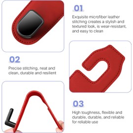 Paquete de 2 ganchos para reposacabezas de asiento de coche, ganchos elegantes organizadores para bolsos, abrigos, paraguas (rojo)
