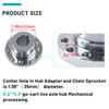12 Holes Hub Shaft Axle Adapter Sprocket with 3/4" Keyway