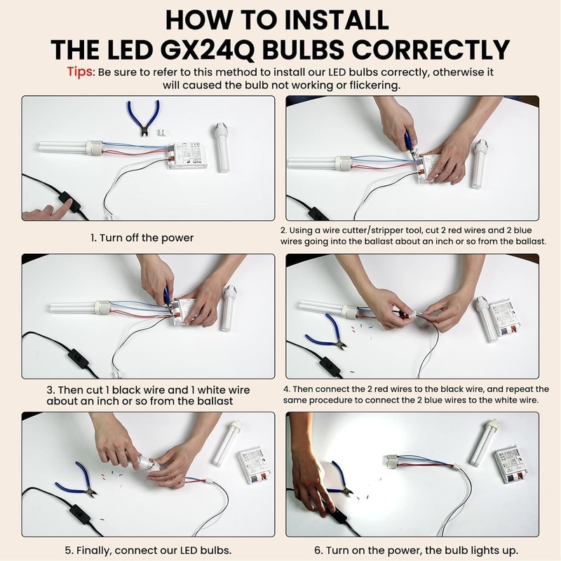 Lustaled LED Gx24q 4-Pin Base Light Bulb, 12W Gx24 PL