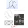 Rockyu 925 Silver Matching Ring, Pink Gold, Silver, Mobius Design,