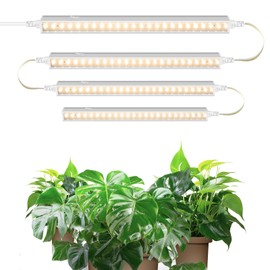 Barrina T5 LED Plant Lamp, Yellow, 29 cm, Full Spectrum Sunlight, Chainable Grow Lamp, LED Grow Light Strip with Switch, Plug and Play, Pack of 4