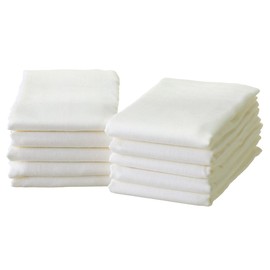 Double Gauze Face Set of 10 Face Towels, Made in Japan, Senshu Towel (Approx. 13.8 x 33.1 inches (35 x 84 cm), Off-White