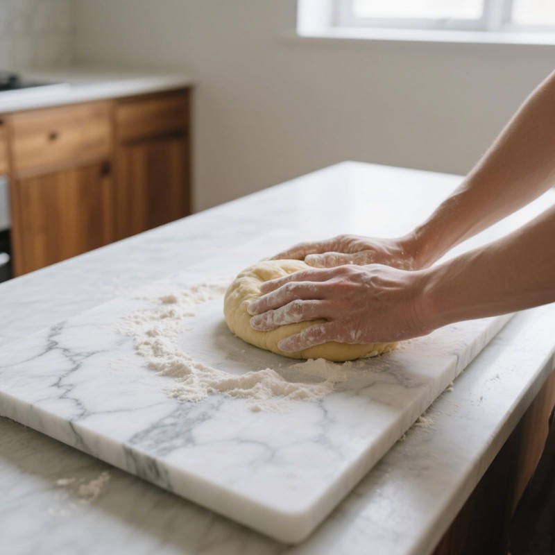 pracfit Natural Marble Cutting Board- 16x12 Inch Kitchen Bakery Tool