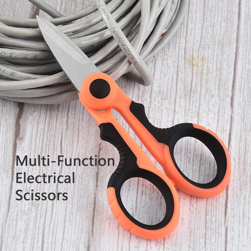 2 Pcs Electrician Scissors Multi-Purpose Cutting Electrician Tools Stainless Steel
