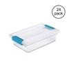 Sterilite Small Clip Box Clear Stacking Storage Tote Container with