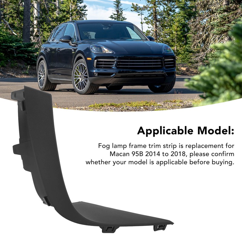Front Bumper Grille Side Cover Durable Fog Lamp Frame Trim