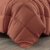 Chezmoi Collection 3-Piece Terracotta Comforter Set Oversized Queen - 110GSM