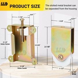 Concave Mirror Closet Wardrobe Bottom Roller Assembly | Roller for Closet Mirror Sliding Door Hardware | Closet Door Repair Track | Door Roller for Wardrobe Closet Sliding Replacement (1 Pack)