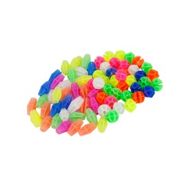 Partuto 70pcs Bike Bicycle Wheel Spoke Bead 2 Types Bead Clip Multicolor Replacement