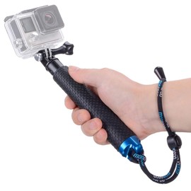 Vicdozia 19'' Extension Selfie Stick, Portable Hand Grip Waterproof Handheld Monopod Adjustable Pole Compatible with GoPro Hero(2018) Hero 10 9 8 7 6 5 4 3 AKASO SJCAM DJI OSMO and More Sports Cameras