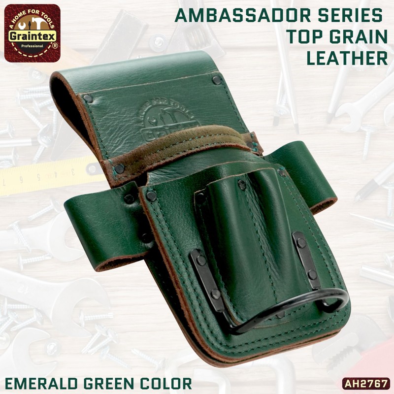 Graintex AH2767 Ambassador Series Emerald Green Multi Tool Pouch, Hammer
