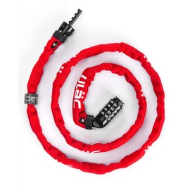 ULAC Bicycle Chain Lock Key Dial Lock Cable Lock Bike Lock Wire Lock High Cut Resistance Cable Lock Anti-Theft Heavy Duty 4 Digit PIN