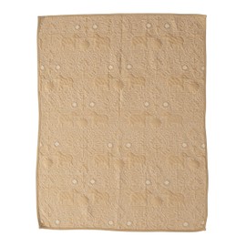 Creative Co-Op Cotton Blend Quilted Baby Blanket, Mustard