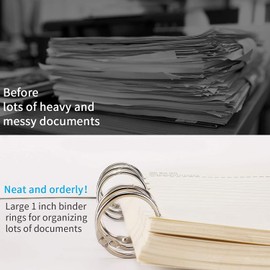 AMOSTBY Loose Leaf Binder Rings,100P Binder Rings Keychain,Key Rings for School,Office,Home (1'')