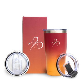 Bright Line Eating Signature B Logo 20oz Stainless Steel Travel Mug - Insulated, Dishwasher Safe, BPA Free, Includes Slider & Flip Lids