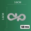 50 Pcs Gutter Hooks,Mini Plastic Outdoor Christmas Lights Hanging Hooks