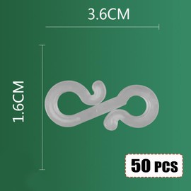 50 Pcs Gutter Hooks,Mini Plastic Outdoor Christmas Lights Hanging Hooks Party Lights Hanger Wire Holder for Christmas/Birthday/Anniversary Decoration