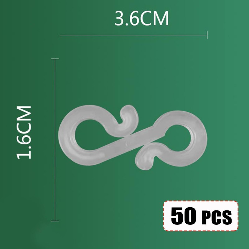 50 Pcs Gutter Hooks,Mini Plastic Outdoor Christmas Lights Hanging Hooks