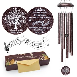 Memorial Gifts for Loss of Mom, 25'' Memorial Wind Chimes for Loss of Mother, Sympathy Gifts for Loss of Mom Mother, Bereavement/Condolence/Remembrance Gifts, Windchimes in Memory of Mom.