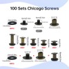 100 Sets Chicago Screws Posts, Book Binding, Screws Rivets for