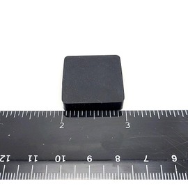 1" Square Silicone Rubber Stick On Feet Bumpers 3/16" Thick Adhesive Backed Pads 25mm Non Slip Surface Protectors for Furniture Cabinets and Audio Equipment (48 Pack)