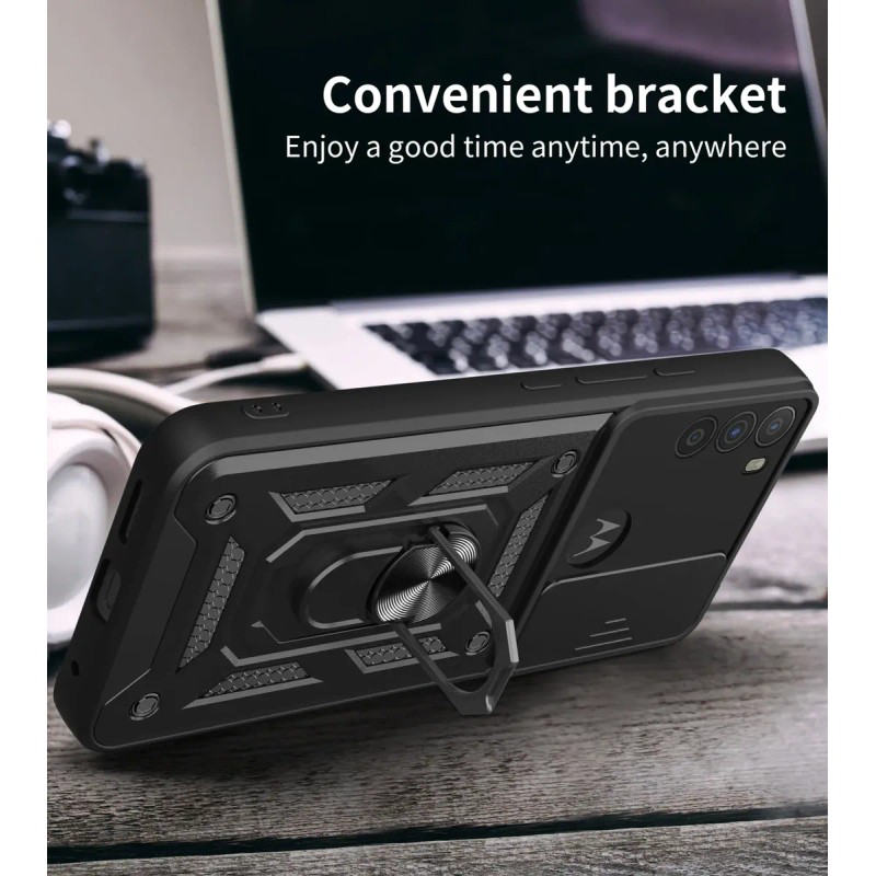 Funda Para Moto G71 Uso Rudo Antigolpes, Tapa Cámara Deslizante