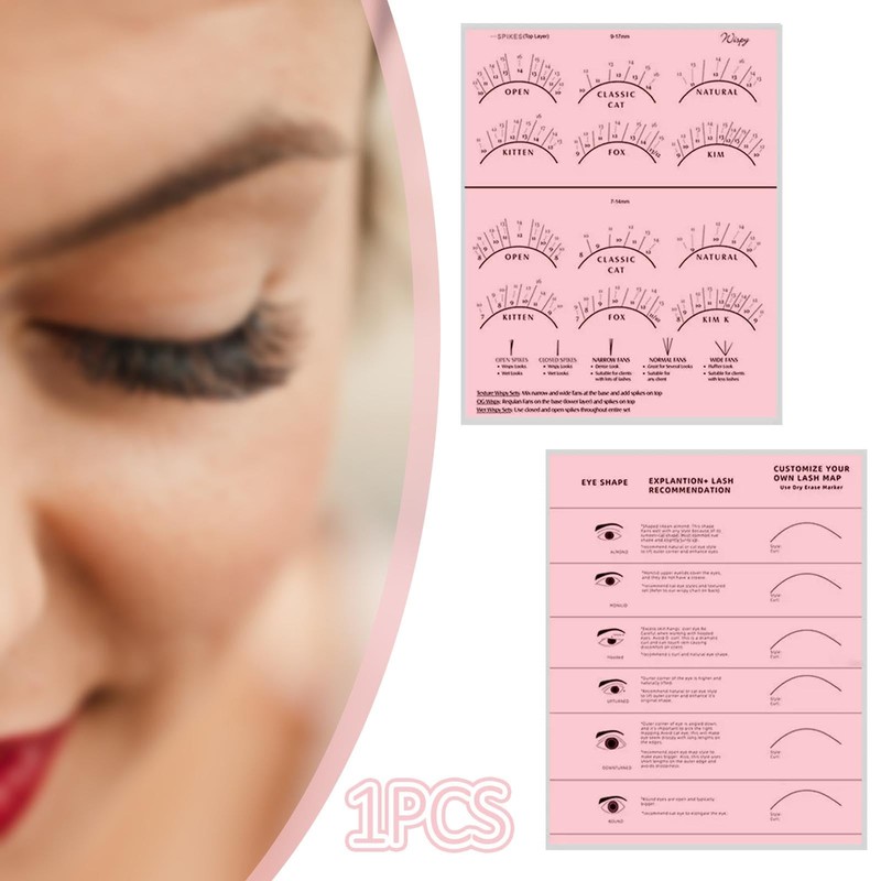 Amagogo Lash Mapping Chart Lashes Training Exercise Beginner Training Lash
