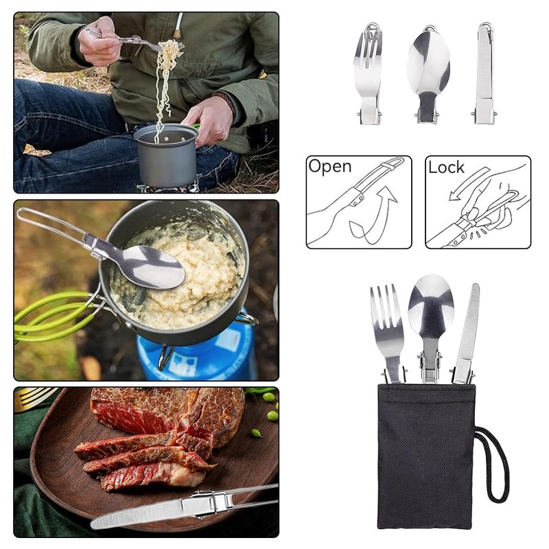 Udbrud Camping Cookware Set, Portable Camping Crockery Set, Ultralight Camping