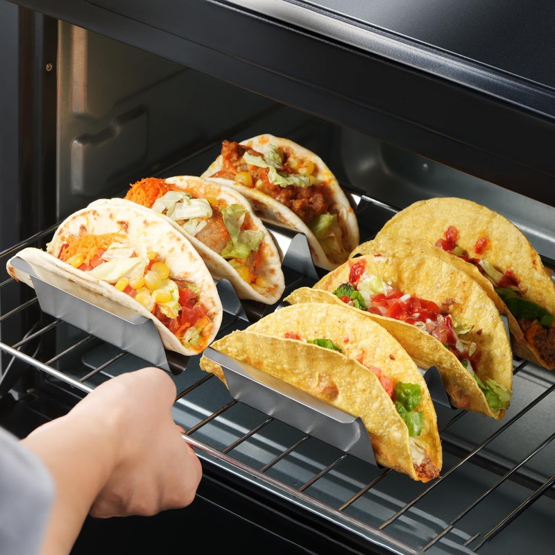 Taco Holder Stand, 6 Packs Stainless Steel Taco Rack Truck