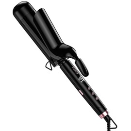 Farery 2 inch Curling Iron For Long Hair, Lightweight Large Barrel Curling Iron 2 Inch, Ceramic Curling Wand Infused Argan Oil & Keratin for Bouncy Big Curls, 9 Temps Digital Display & Lock Key, Glove