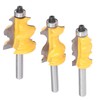 3Pcs Architectural Molding Router Bit Milling Cutter Set Woodworking Accessories