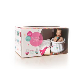 CUPCAKE BABIES Bañera para Bebe Inflable con Bolso de Viaje Blanco | Ideal Regalos Navideños para Recién Nacidos hasta 12 Meses | Navidad | Uso en Baño o Alberca para Bebe | Práctica y Segura