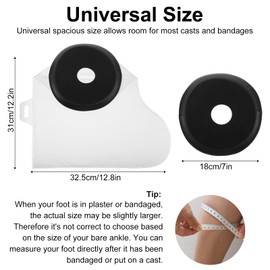 Hpmjz Waterproof Foot Cast Cover for Shower Ankle Wound Protector Bath Adult Foot Watertight Ankle Foots Cast Protector for Broken Surgery Bandage Dressing Wound Burns Reusable