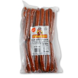 Dearborn Brand Premium Mild Hunter Sausage - 5# Bag | Savory Game Blend | Protein-Rich Snack