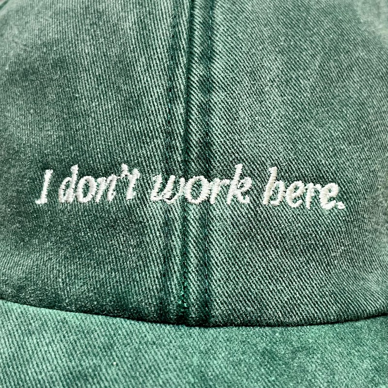 Vivian Flytrap Unisex I Don't Work Here Washed Embroidered Dad