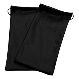 2x Sunglasses Pouches Spectacles Glasses PVC Pouch Case Wallet Drawstring Bag (Black)