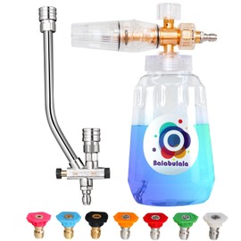 Foam Cannon for Pressure Washer with Dual Connector, Balabulala Car Foam Cannon with Dual Adapter, 1/4" Quick Connect,4200 PSI