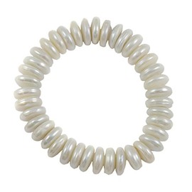 Spyglass Designs Pearl Bracelet Freshwater Cultured Pearl Large Button White Stretchy Adjustable Solid Strand (12.0-12.5mm), 7" 7.5"