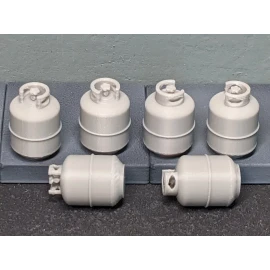 Unbranded 1/24 1/25 Scale Propane Tanks - Diorama Accessory  (G Scale, set of 6)