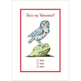 Lucca Paperworks Hoo's My Valentine Valentine's Day Card, 5x7 (1)