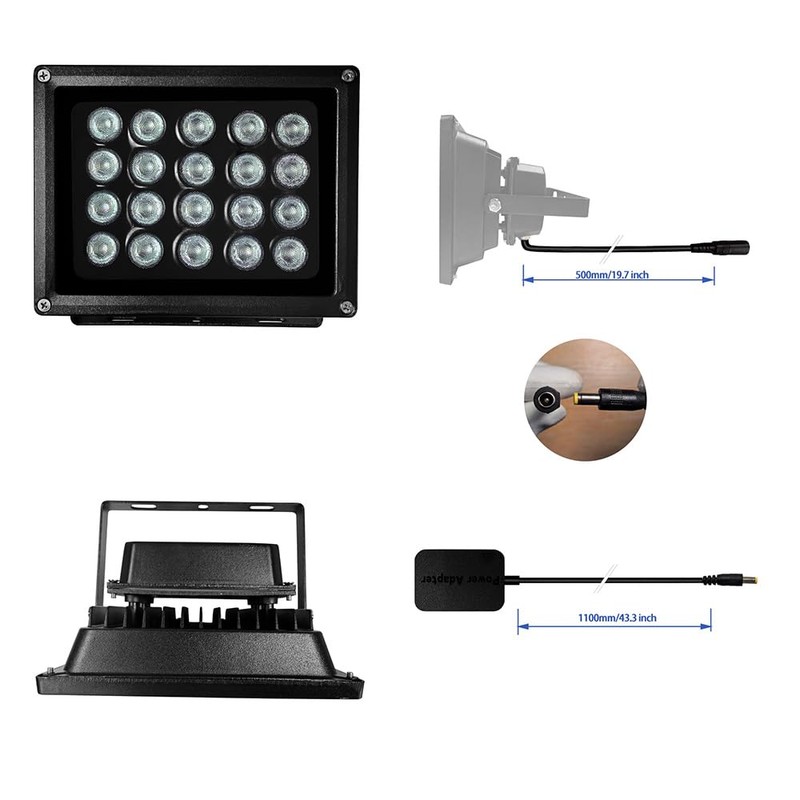 JCHENG SECURITY JC 210ft Infrared Illuminator, 20 LEDs 90 Degree