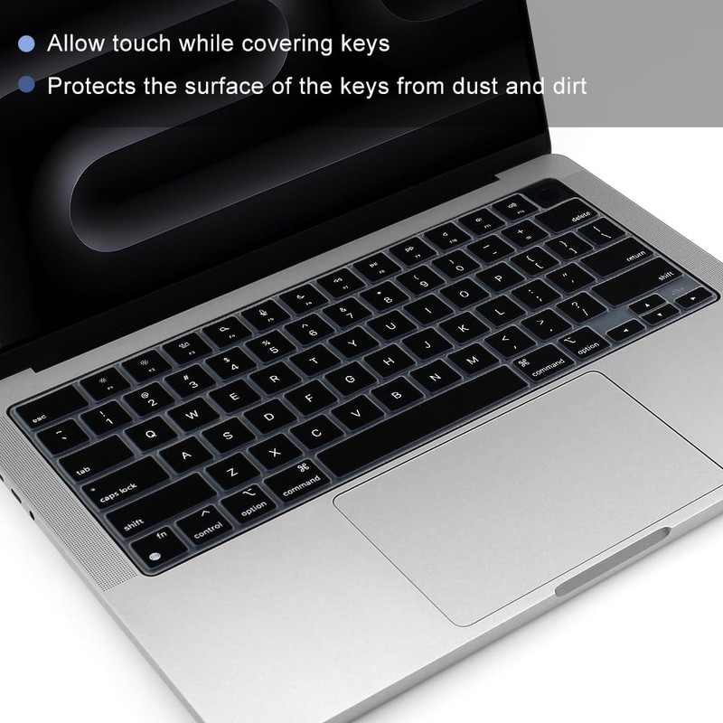 MasiBloom Silicone Keyboard Cover Skin for 2026-2021 MacBook Pro 14"