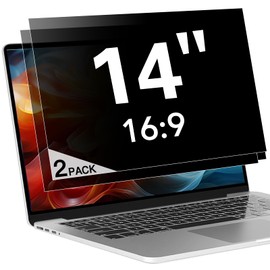 ANTOGOO V 2 Pack (1920x1080) Display 14 Inch Laptop Privacy Screen 16:9, Anti Blue Light Glare & Anti Scratch Computer Privacy Shield, Not for 14" with 1920x1200 Resolution Laptop