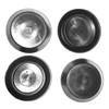 2 1/2" 2.5 inch Flush Mount Black Plastic Body and
