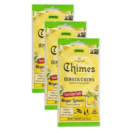 Seasonal Original Chimes Ginger Chews Meyer Lemon Chewy Candy, 1.5 Oz (Pack of 3)