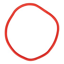 Mind Reader Rubber Chest Expander Shaped Resistance Band, Exercise Stretching Strap, O, Red