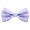 Alizeal Mens Adjustable Pre-tied Solid Bow Tie, lilac