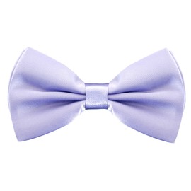 Alizeal Mens Adjustable Pre-tied Solid Bow Tie, lilac