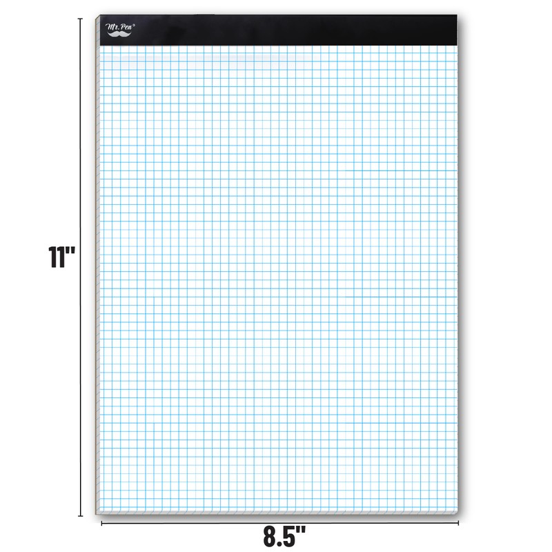 Mr. Pen- Graph Paper Pad 11"x8.5", 4x4 Quad-Ruled Graph Paper,